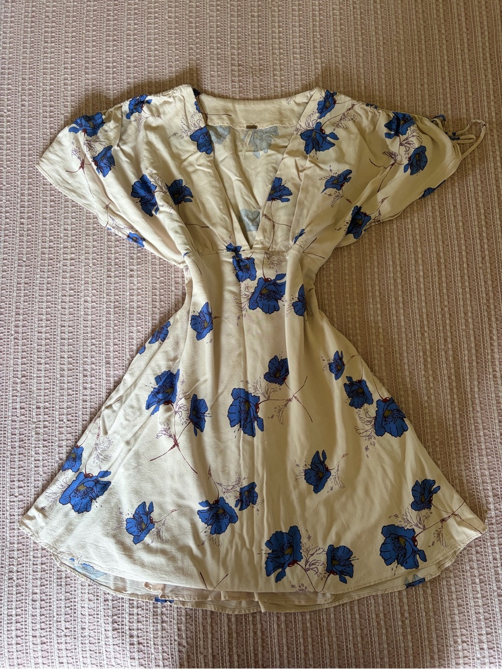 Free People Floral Empire Waist Mini Dress